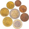 Купить Набор из 8 монет разных стран 1, 2, 5, 10, 20, 50 евроцентов и 1, 2 евро 2000-2009