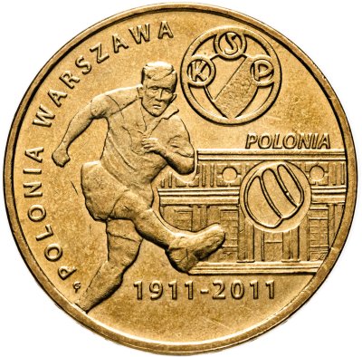 купить Польша 2 злотых (zlote) 2011 Польские футбольные клубы - Полония Варшава