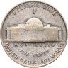 Купить США 5 центов (cents) 1942 P Jefferson Nickel (Джефферсон) военного времени, серебро, знак монетного двора "P" - Филадельфия