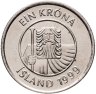 Купить Исландия 1 крона 1999