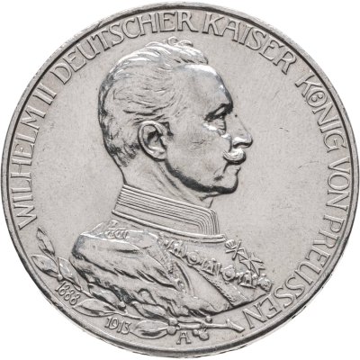 купить Германская империя (Пруссия) 3 марки 1913 "25 лет правления Вильгельма II"