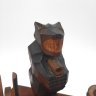 Купить Спичечница/сигаретница с фигурой медведя, дерево, резьба, СССР, 1970-1990 гг.
