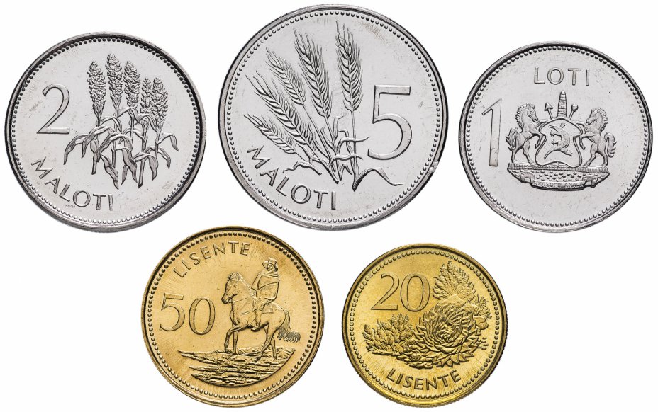 купить Лесото набор монет 1998-2016 ( 5 шт)