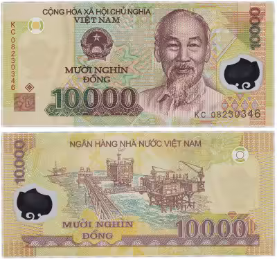 купить Вьетнам 10000 донг 2008 (Pick 119c) пластик