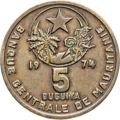 купить Мавритания 5 угий (ouguiya) 1974