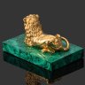 Купить Пресс-папье "Лев" в подарочном футляре, с документами, бронза, малахит, фианит, в деревянном футляре, Российская Федерация, 2025 г.