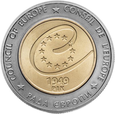 купить Украина 5 гривен 2009 "60 лет Совету Европы"