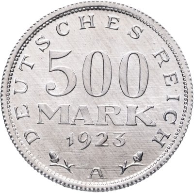 купить Германия 500 марок (mark) 1923, знак монетного двора "A" — Берлин