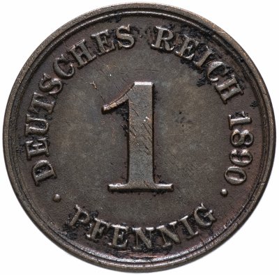 купить Германия 1 пфенниг (pfennig) 1890 D знак монетного двора: "D" - Мюнхен