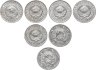 Купить РСФСР-СССР набор из 7 серебряных монет 1922 - 1929 гг (10 копеек)