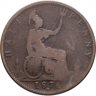 купить Великобритания 1/2 пенни (penny) 1876