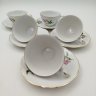 Купить Сервиз кофейный с цветочным декором, на 5 персон, фарфор, деколь, золочение, Gebrüder Benedikt, Чехословакия, 1925-1939 гг.