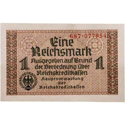 купить Германия 1 рейхсмарка (reichsmark) 1940-1945 "Немецкие оккупационные территории"