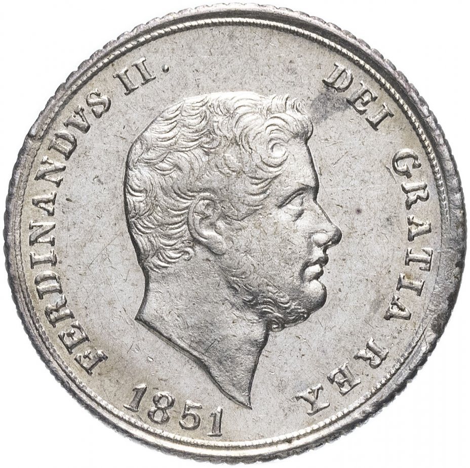 купить Королевство Обеих Сицилий 10 грани (grani) 1851