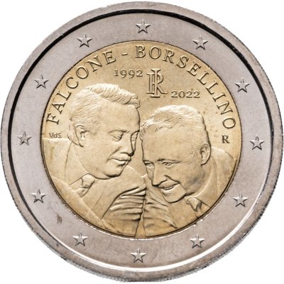 купить Италия 2 евро (euro) 2022 "30 лет со дня смерти судей Джованни Фальконе и Паоло Борселлино"