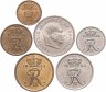 Купить Дания набор монет 1-25 эре и 1 крона 1964 (6 шт.)