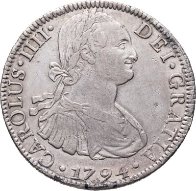 купить Вице-королевство Новая Испания 8 реалов (reales) 1794