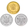 Купить Набор из 3 монет Молдавия 1 бан + Украина 1 копейка + Польша 1 грош 2012-2017
