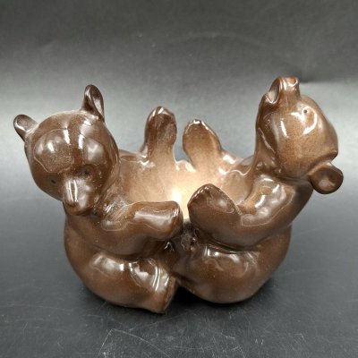 купить Статуэтка "Два медвежонка", фарфор, роспись, Ленинградский фарфоровый завод (ЛФЗ), Россия, 1989-2001 гг.