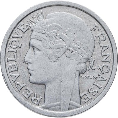 купить Франция 2 франка (francs) 1946 B знак монетного двора: "B" - Бомон-ле-Роже