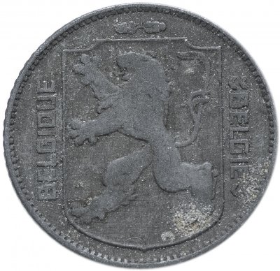 купить Бельгия 1 франк 1941 -1944 гг. Надпись - 'BELGIQUE - BELGIE'