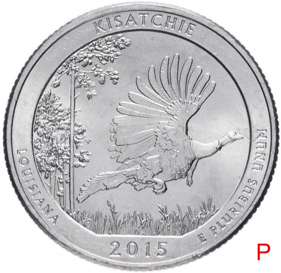 купить США 1/4 доллара (25 центов, квотер) 2015 P — "Национальный лес Кисатчи" (27-й парк)