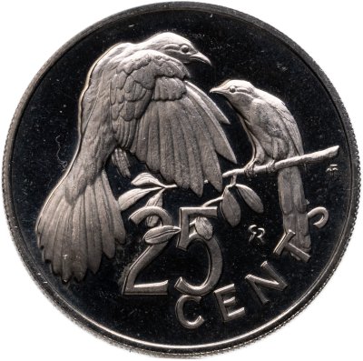 купить Британские Виргинские острова 25 центов (cents) 1973