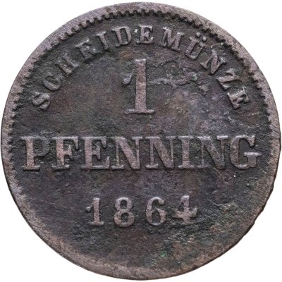 купить Бавария 1 пфенниг 1864