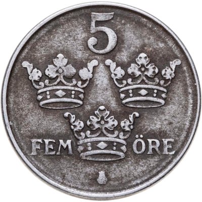 купить Швеция 5 эре (ore) 1945