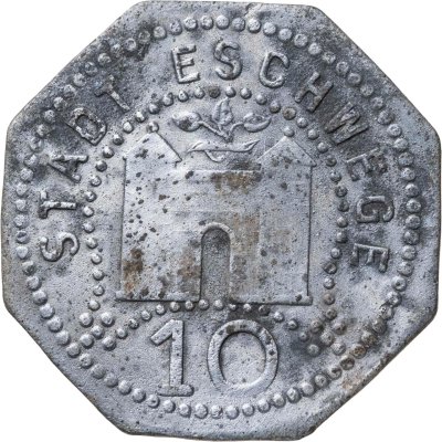 купить Германия (нотгельды) 10 пфеннигов 1917 "Город Эшвеге"