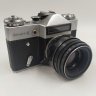 Купить Фотоаппарат "Зенит-Е" с объективом "Гелиос-44-2" в оригинальном кофре, металл, стекло, пластик, кожа, Белорусское оптико-механическое объединение (БелОМО), СССР, 1975 г.