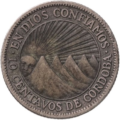 купить Никарагуа 10 сентаво (centavos) 1927