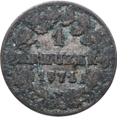 купить Бавария (Германия) 1 крейцер 1871