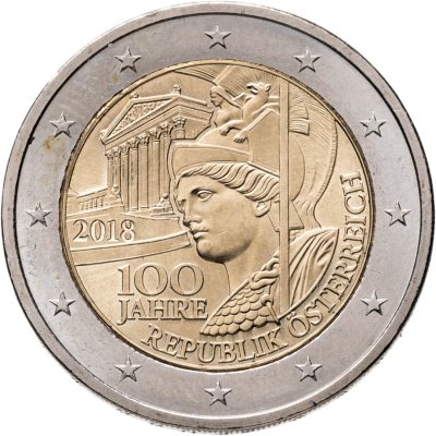 купить Австрия 2 евро (euro) 2018 "100 лет Австрийской Республике"