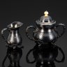 Купить Набор чайно-кофейный (сахарница и молочник), металл, серебрение, золочение, кость (хваток), Norblin & Co (Норблин), Российская империя, 1872-1882 гг.