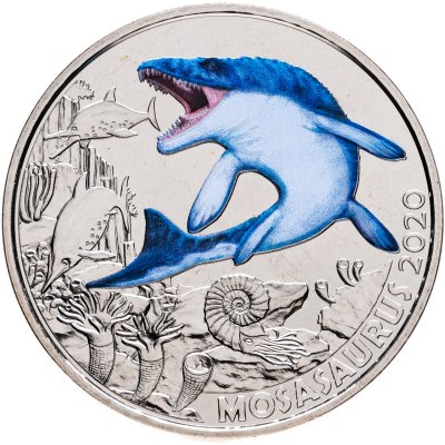 купить Австрия 3 евро 2020 "Динозавр - Мозазавр" в капсуле