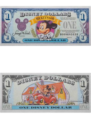 купить США 1 Дисней доллар 1993 год Серия DA (65-лет Микки Маусу)