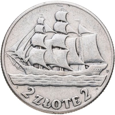 купить Польша 2 злотых (zlote) 1936 15 лет морскому порту Гдыня