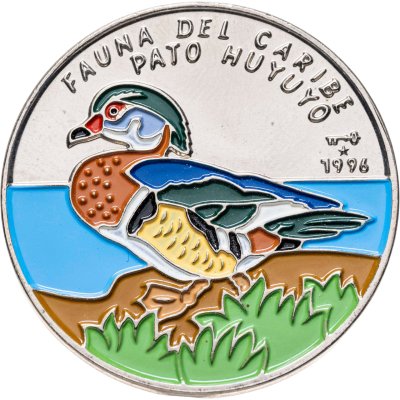 купить Куба 1 песо (peso) 1996 Карибская фауна - Каролинская утка