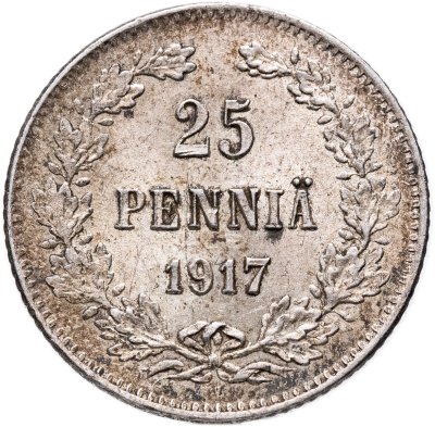 купить 25 пенни (pennia) 1917 S Российская Финляндия