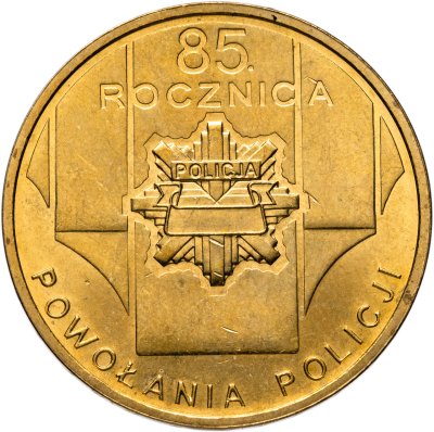 купить Польша 2 злотых 2004 "85 лет полиции Польши"