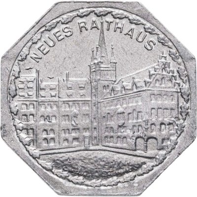купить Германия, Нюрнберг (нотгельды) 20 пфеннигов 1919 "Новая ратуша"