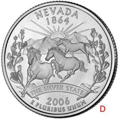Купить США 25 центов (квотер) 2006 D — штат Невада