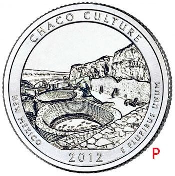 купить США 25 центов (квотер) 2012 P — Национальный исторический парк Чако