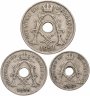 Купить Бельгия набор 5,10,25 сантимов 1920-1932, надпись "BELGIQUE"