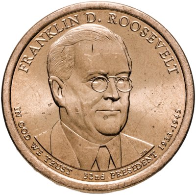 купить США 1 доллар 2014 "32-й президент США - Франклин Рузвельт"