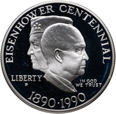 купить США 1 доллар (dollar) 1990 Eisenhower (100 лет со дня рождения Эйзенхауэра)
