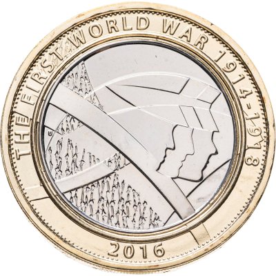 купить Великобритания 2 pounds (фунта) 2016 "100-летие с начала Первой мировой войны армия Великобритании"