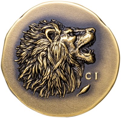 купить Острова Кука 250 долларов 2025 "Тетрадрахма Лев", в футляре с сертификатом