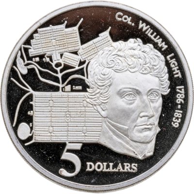 купить Австралия 5 долларов (dollars) 1995 Полковник Уильям Лайт, 1786-1839